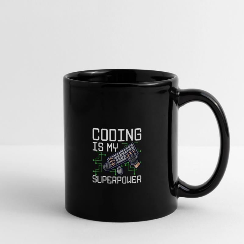 Coding Is My Superpower Programming Coder Computer Tasse einfarbig