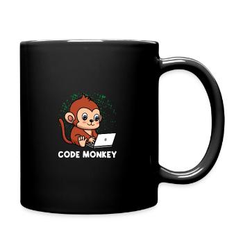 Code Monkey Programming Coder Computer Geek Develo - Tasse einfarbig - Schwarz - Rechts