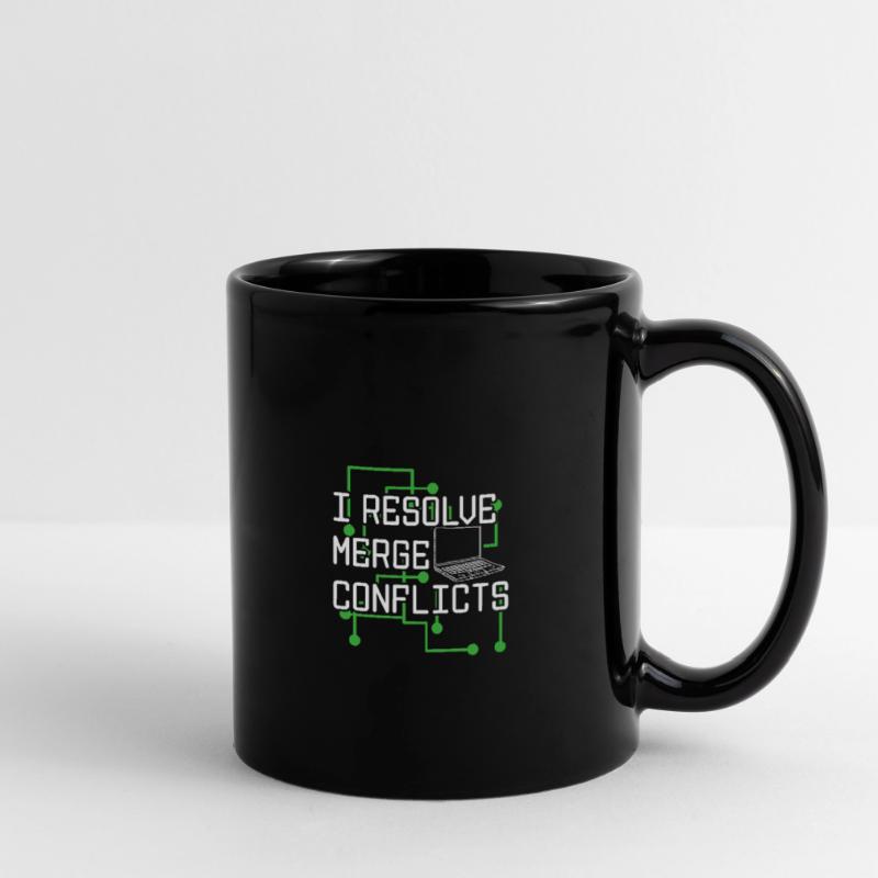 I Resolve Merge Conflicts Coder Software Developer Tasse einfarbig