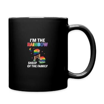 I'm The Rainbow Sheep In The Family Lesbian Love G - Tasse einfarbig - Schwarz - Rechts