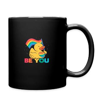 Be You Gay Pride Lgbtq Rainbow Transgender Bisexua - Tasse einfarbig - Schwarz - Rechts