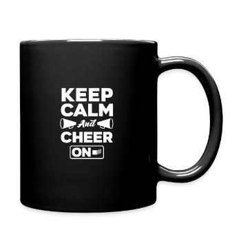 Keep Calm And Cheer On Gymnast Cheerleader Cheerle - Tasse einfarbig - Schwarz - Rechts