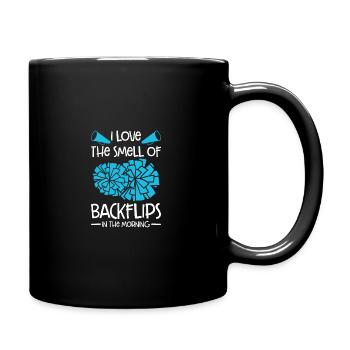 I Love The Smell Of Backflip In The Morning Gymnas - Tasse einfarbig - Schwarz - Rechts