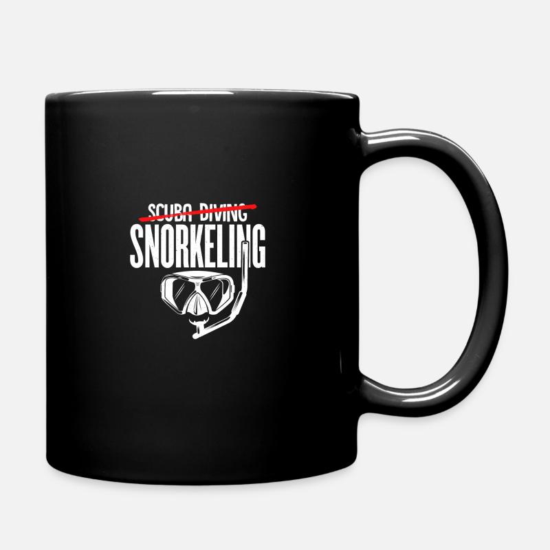 Snorkel Graphic Snorkeler Scuba Diver Diving Snork - Tasse einfarbig - Schwarz