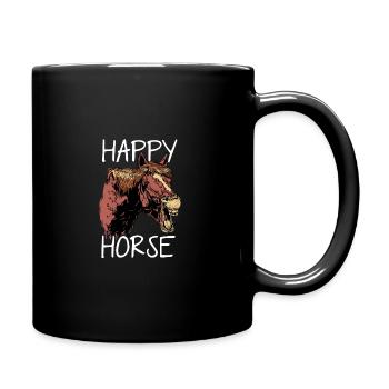 Happy Horse Graphic Horse Lover Equestrian Rider H - Tasse einfarbig - Schwarz - Rechts