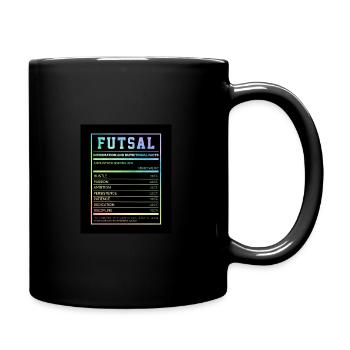 Futsal Information And Nutritional Facts Football - Tasse einfarbig - Schwarz - Rechts