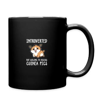 Introverted But Willing To Discuss Guinea Pigs Ani - Tasse einfarbig - Schwarz - Rechts
