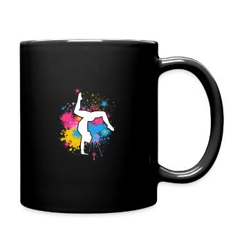 Retro Graphic Gymnast Gymnastics Acrobat Acrobatic - Tasse einfarbig - Schwarz - Rechts