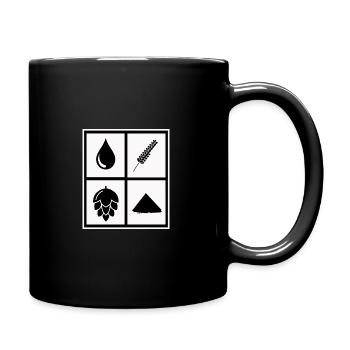 Retro Graphic Homebrewing Winemaking Brewery Craft - Tasse einfarbig - Schwarz - Rechts