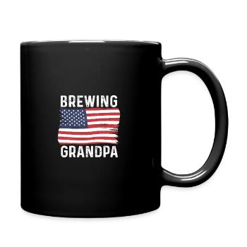 Grandpa Graphic Homebrewing Winemaking Brewery Cra - Tasse einfarbig - Schwarz - Rechts