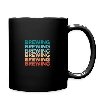 Retro Graphic Homebrewing Winemaking Brewery Craft - Tasse einfarbig - Schwarz - Rechts