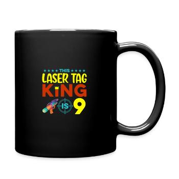 This Laser Tag King Is 9 Lasergame Lasertag Player - Tasse einfarbig - Schwarz - Rechts