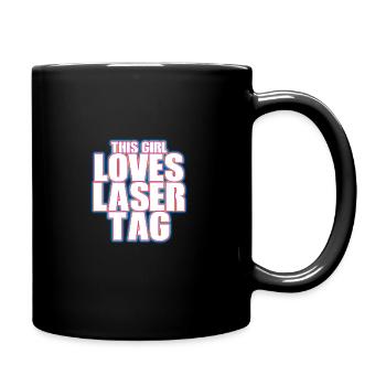 This Girl Loves Lasertag Lasergame Lasertag Player - Tasse einfarbig - Schwarz - Rechts