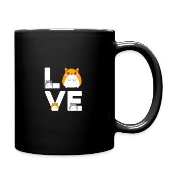 Love Graphic Hamster Pet Owner Animal Lover Rodent - Tasse einfarbig - Schwarz - Rechts