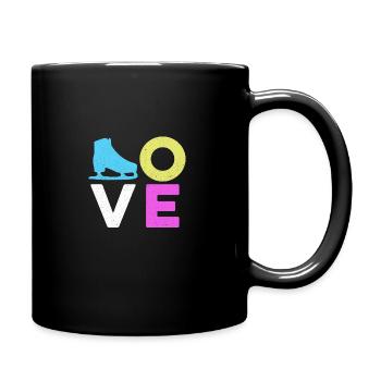 Love Graphic Ice Skating Figure Skater Ice Skater - Tasse einfarbig - Schwarz - Rechts