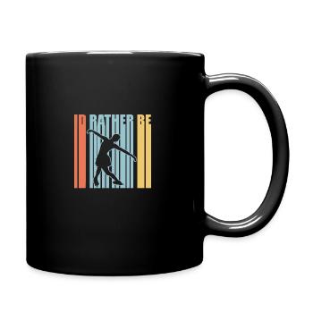Retro Graphic Ice Skating Figure Skater Ice Skater - Tasse einfarbig - Schwarz - Rechts
