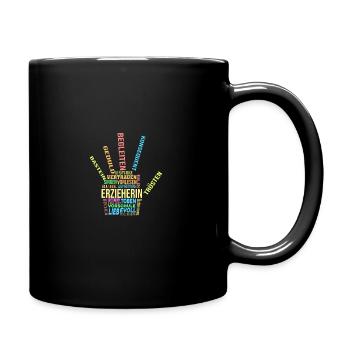Retro Grafik Kindertagesstätte Babysitter Kindergä - Tasse einfarbig - Schwarz - Rechts