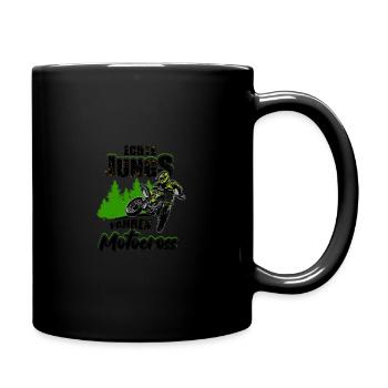 Echte Jungs Fahren Motocross Motorradfahrer Enduro - Tasse einfarbig - Schwarz - Rechts