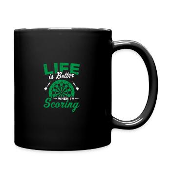 Life Is Better When I'm Darting Dart Player Darts - Full Colour Mug - black - Right