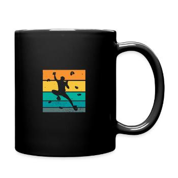 Retro Graphic Climbing Bouldering Rock Climber Mou - Full Colour Mug - black - Right