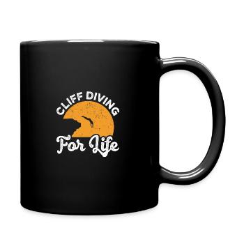 Cliff Diving For Life Cliff Diver Watersports Tomb - Full Colour Mug - black - Right