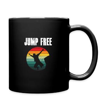 Retro Graphic Cliff Diver Cliff Diving Tombstoning - Full Colour Mug - black - Right