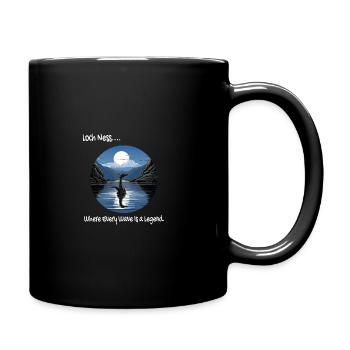Loch ness - Tasse einfarbig - Schwarz - Rechts