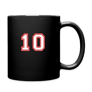 SPORT TRIKOT NUMMER 10 FREESTYLE STREETWEAR ZAHL - Tasse einfarbig - Schwarz - Rechts