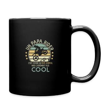 papa rider c'est cool cadeau sport papa motocross - Mug uni - noir - Droite