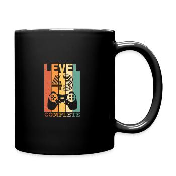 Retro Gamer Gifts Level 43 Complete 43.Anniversaire - Mug uni - noir - Droite