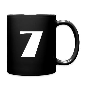 7 YEARS. 7th ANNIVERSARY. BIRTHDAY 7 YEARS. 7 - Full Colour Mug - black - Right