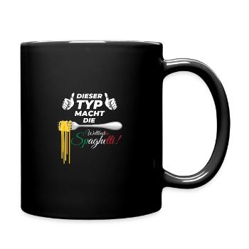 Dieser Typ macht die weltbesten Spaghetti. Pasta - Tasse einfarbig - Schwarz - Rechts