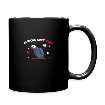Perroquet gris africain Maman Amour Drôle Femmes - Mug uni - noir - Droite