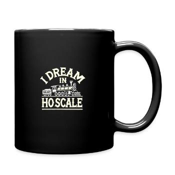 Ich träume im Maßstab HO - Tasse einfarbig - Schwarz - Rechts
