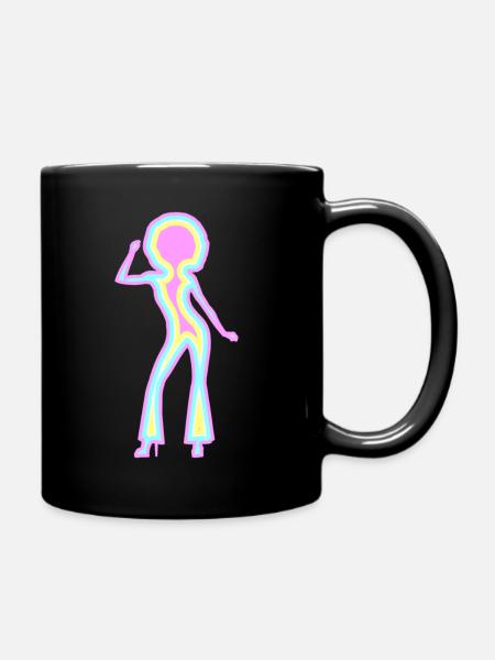 Disco psychedelisch - Tasse einfarbig - Schwarz