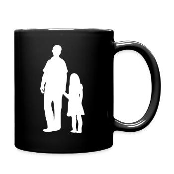 Père fille Famille - Mug uni - noir - Droite