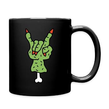 Halloween Zombie Hand Rock - Full Colour Mug - black - Right