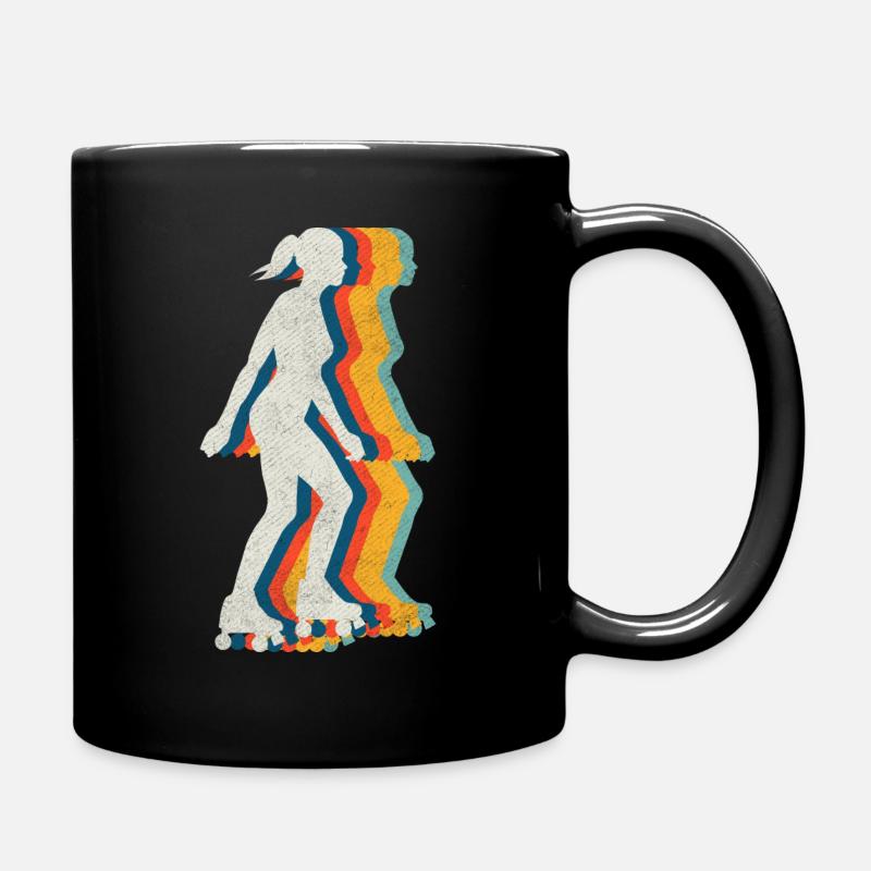 Roller Skating Vintage Mädchen Rollschuh - Tasse einfarbig - Schwarz