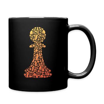 Chess piece symbols chess game chess player - Full Colour Mug - black - Right
