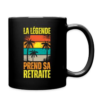 La Légende Prend Sa Retraite Cadeau Pot De Départ - Mug uni - noir - Droite