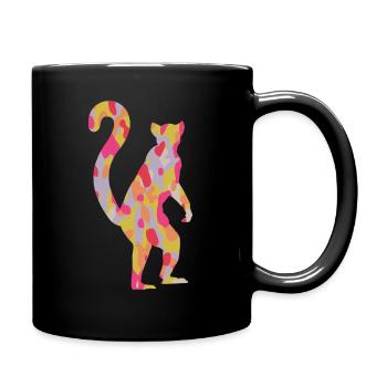 Lémuriens Zoo de Madagascar Animal Dames Lémurien Fille - Mug uni - noir - Droite