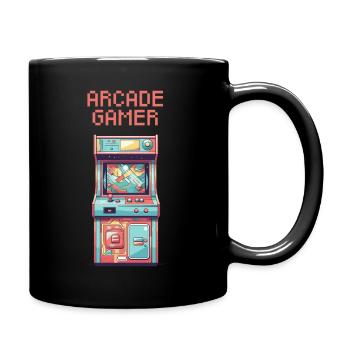 Arcade Gamer - Licht - Tasse einfarbig - Schwarz - Rechts