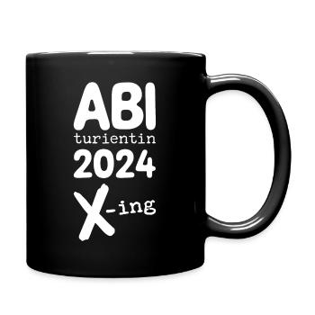 Abi 2024 Abitur Abiturientin Schulabschluss - Tasse einfarbig - Schwarz - Rechts