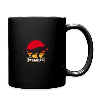 Papasaurus Rex - Père Dinosaures - Papa Dino - Mug uni - noir - Droite