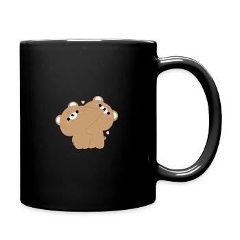 Couple d’ours brun - Mug uni - noir - Droite