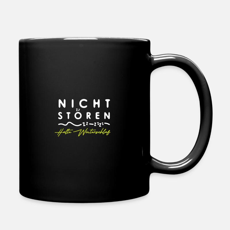 Winterschlaf - Tasse einfarbig - Schwarz