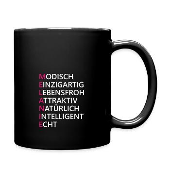 Melanie Name Geschenk - Tasse einfarbig - Schwarz - Rechts