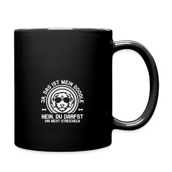 Bitte nicht streicheln - DOODLE - Tasse einfarbig - Schwarz - Rechts
