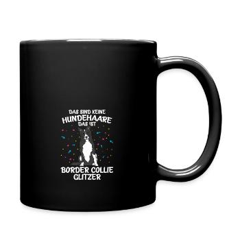 BORDER COLLIE Glitzer - Tasse einfarbig - Schwarz - Rechts
