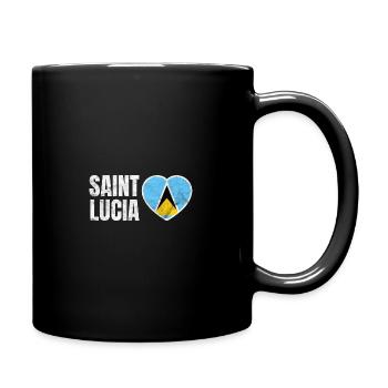 Saint Lucia - Full Colour Mug - black - Right